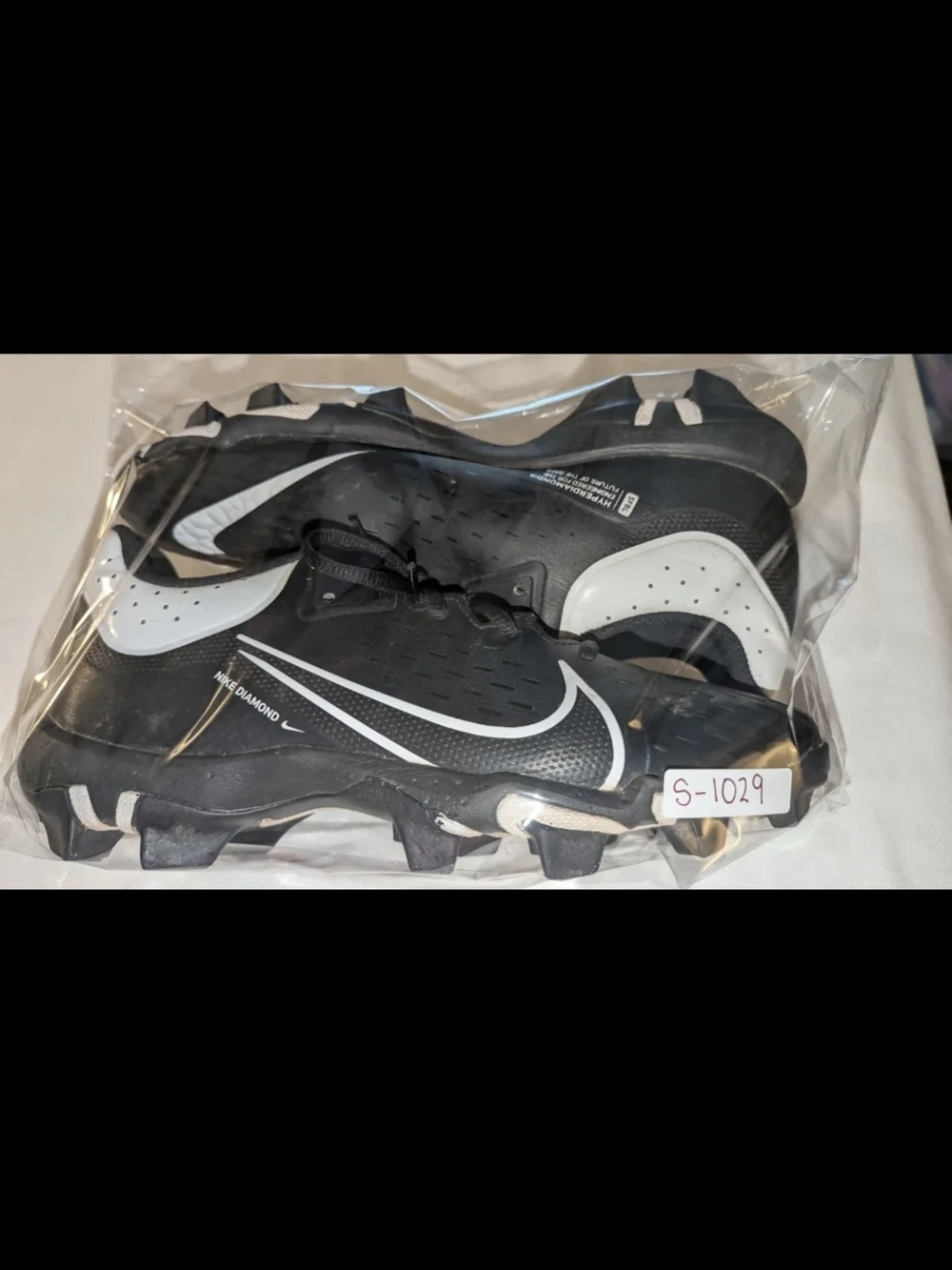 Nike Men's Baseball/Softball Cleats Black/White US 8 Medium